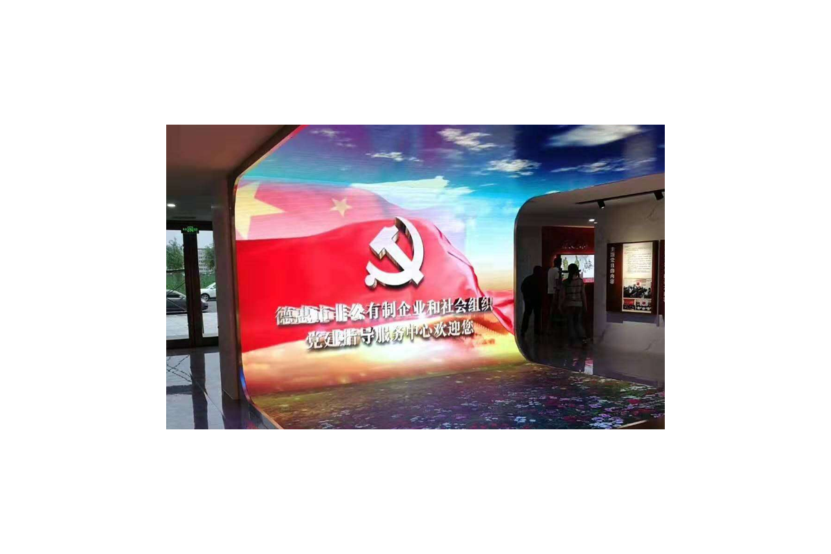 吉林省德惠市非公有制企業(yè)和社會組織黨建指導服務(wù)中心天幕地磚曲屏組合